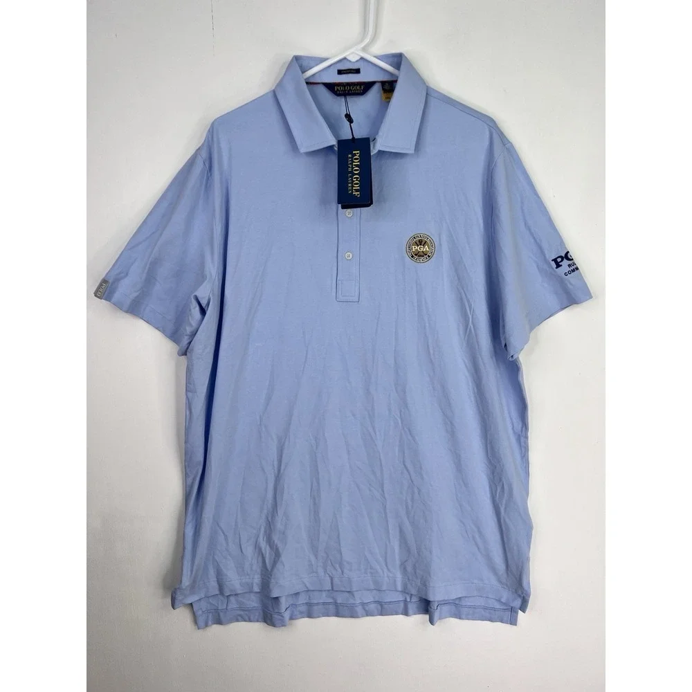 Polo Golf Ralph Lauren Shirt Mens XL Blue Stretch Isle Performance PGA Rules NWT